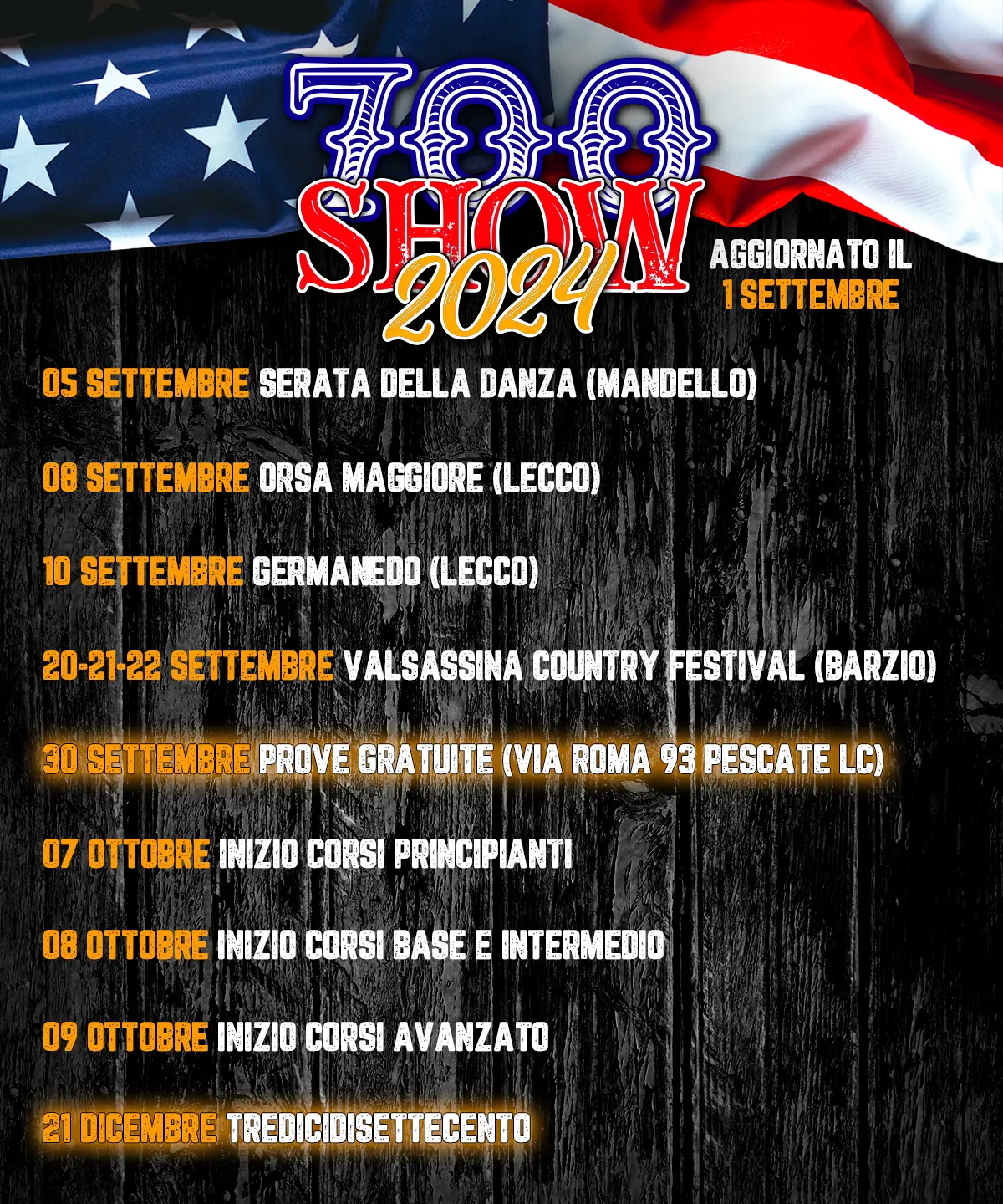 700Show 2024 Lista eventi